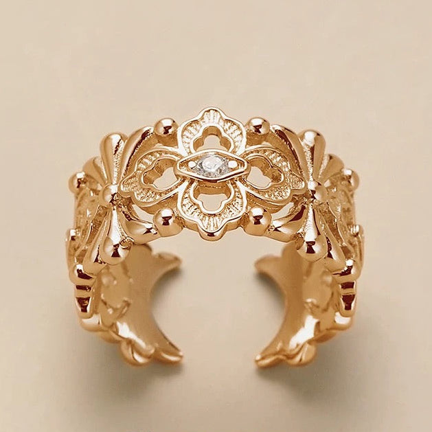 openwork diamond ring，Hermays ring，designer diamond ring，everyday luxury ring，crystal ring for women，daily wear diamond ring，unique designer ring brand，openwork ring luxury