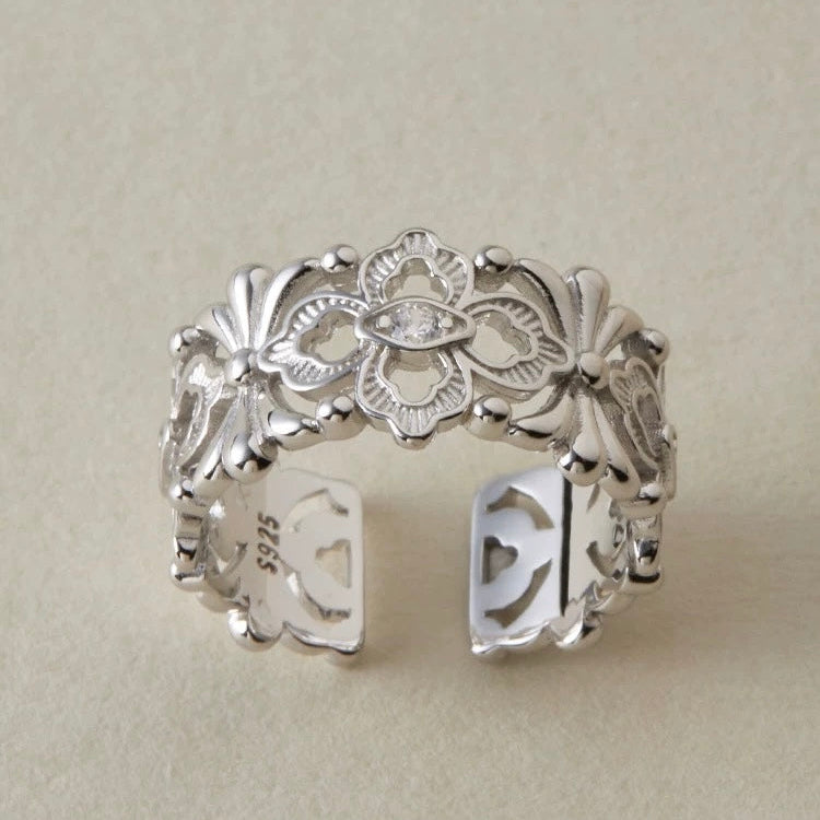 openwork diamond ring，Hermays ring，designer diamond ring，everyday luxury ring，crystal ring for women，daily wear diamond ring，unique designer ring brand，openwork ring luxury