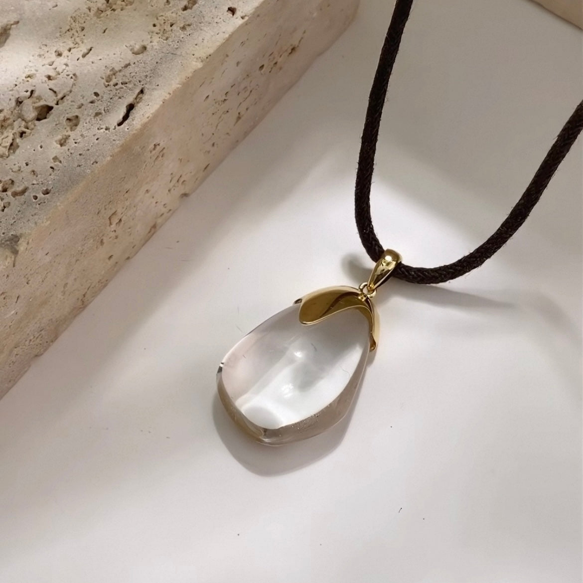 Glacier-White Crystal Necklace