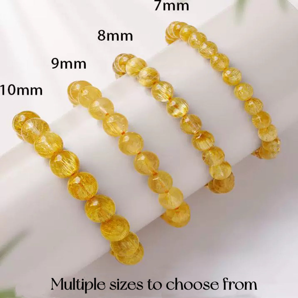 Natural Golden Crystal Good Luck Bracelet