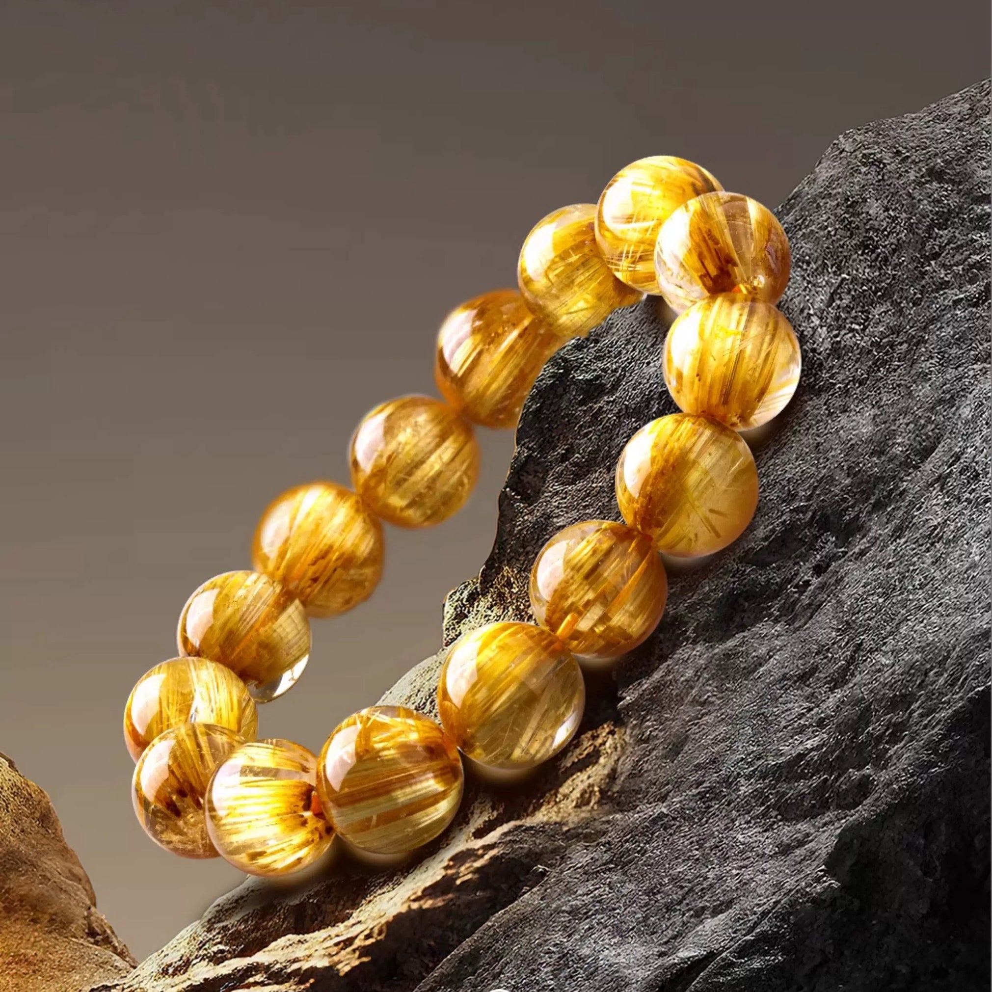 Natural Golden Crystal Good Luck Bracelet
