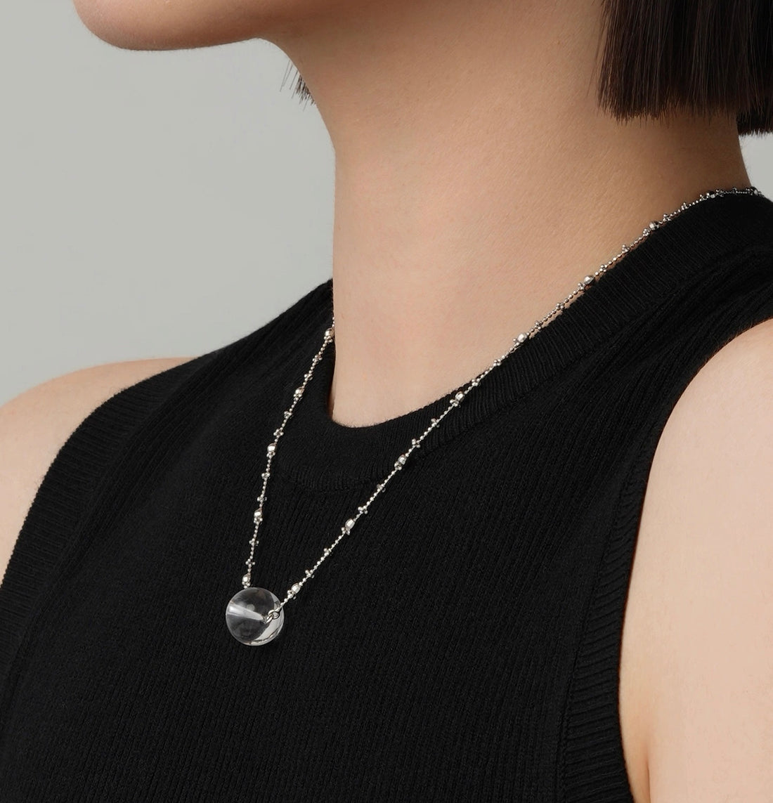 White Crystal Necklace,WhiteCrystalNecklace-3,HERMAYS